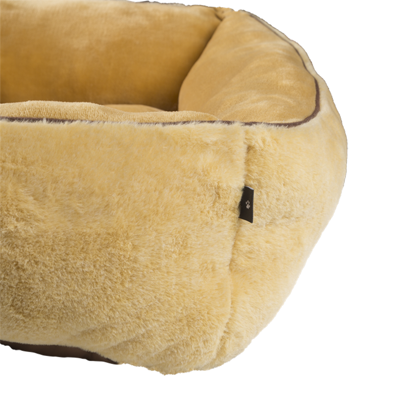 HY-30 Two-color bunny square Plush Pet Bed