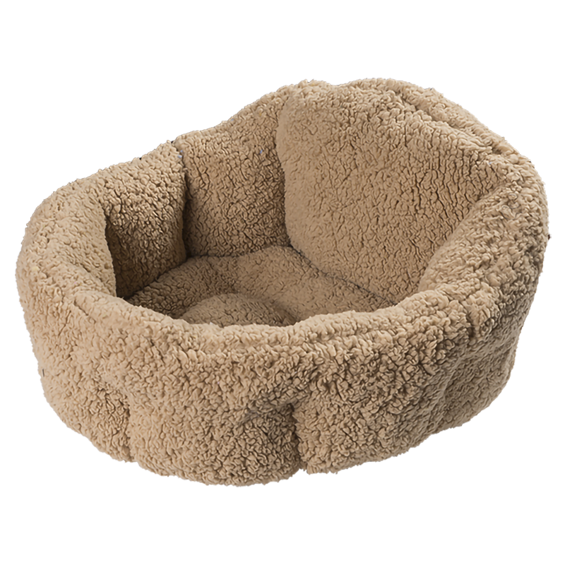 HY-31 Lamb's wool high back comfort Plush Pet Bed