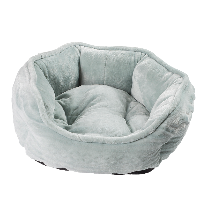 HY-35 Floral flannel shell type Plush Pet Bed