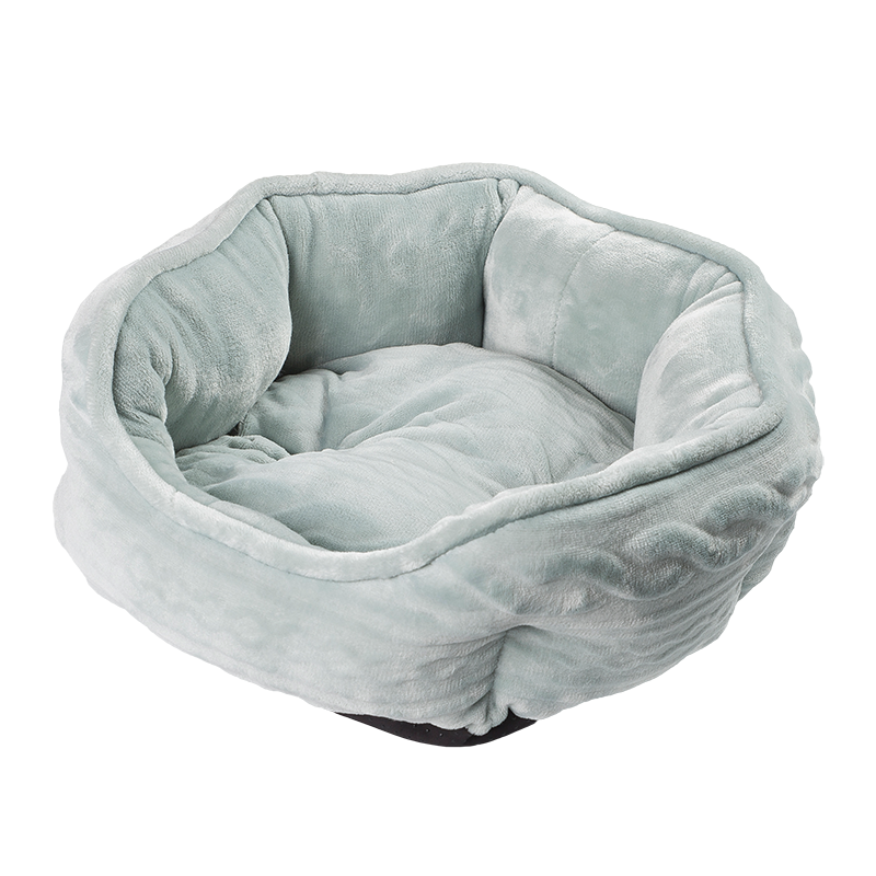 HY-35 Floral flannel shell type Plush Pet Bed