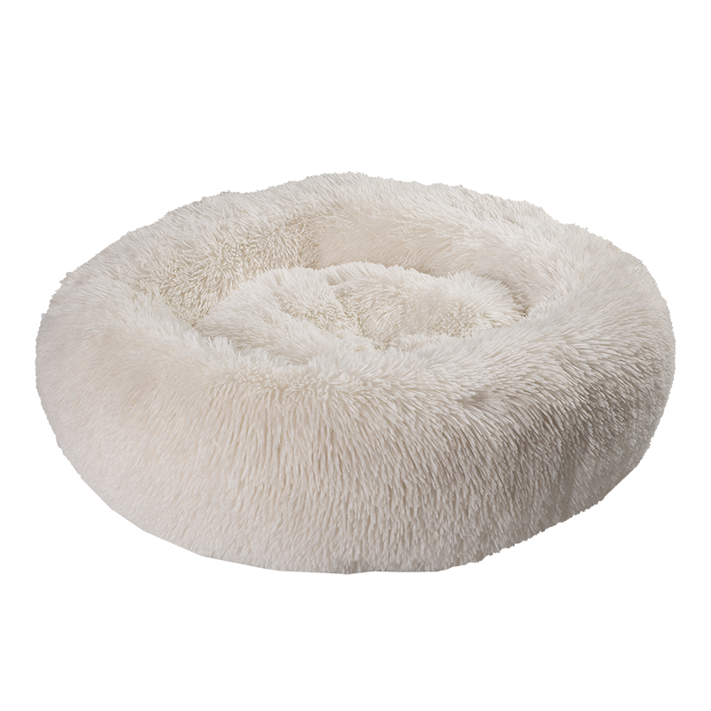 HY-37 Calming donut faux Plush Pet Bed
